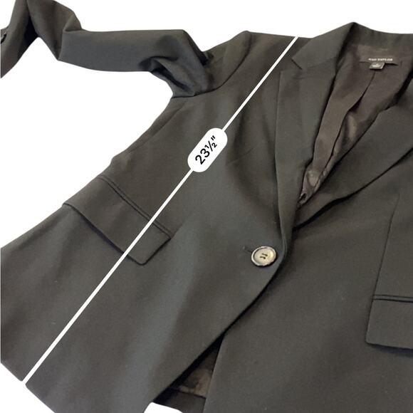 Ann Taylor notch lapel single button Black Blazer Size 2 - Picture 9 of 10